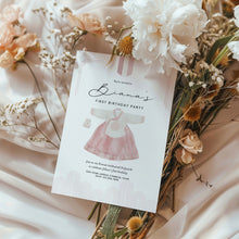 Load image into Gallery viewer, 0303 Pink Korean hanbok Doljanchi invitation