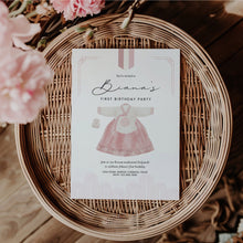 Load image into Gallery viewer, 0303 Pink Korean hanbok Doljanchi invitation