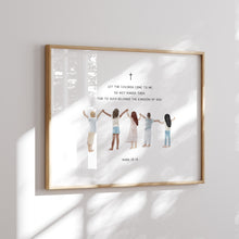 Load image into Gallery viewer, Mark 10, Let the little children come to me art print
