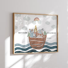 Load image into Gallery viewer, Watercolor boho Noah's ark art print 07-301