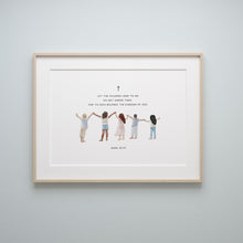Load image into Gallery viewer, Mark 10, Let the little children come to me art print