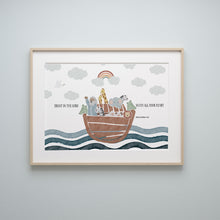 Load image into Gallery viewer, Watercolor boho Noah's ark art print 07-301