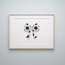 Load image into Gallery viewer, watercolor soccer bow art print