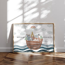 Load image into Gallery viewer, Watercolor boho Noah's ark art print 07-301