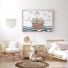 Load image into Gallery viewer, Watercolor boho Noah's ark art print 07-301
