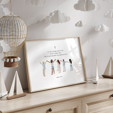 Load image into Gallery viewer, Mark 10, Let the little children come to me art print