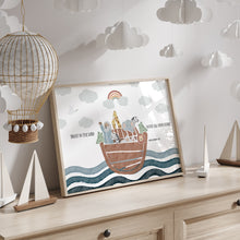Load image into Gallery viewer, Watercolor boho Noah's ark art print 07-301