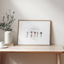 Load image into Gallery viewer, Mark 10, Let the little children come to me art print
