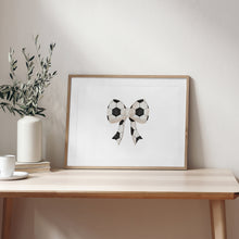 Load image into Gallery viewer, watercolor soccer bow art print