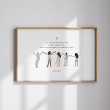 Load image into Gallery viewer, Mark 10, Let the little children come to me art print