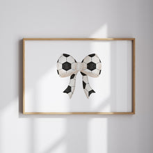 Load image into Gallery viewer, watercolor soccer bow art print