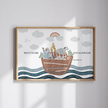 Load image into Gallery viewer, Watercolor boho Noah's ark art print 07-301