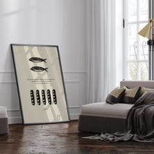 Load image into Gallery viewer, Jesus feeds the 5000, John 6:11 Jesus art 5 loaves of bread and 2 fish art print