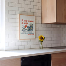 Load image into Gallery viewer, I will make a way bible verse Isiah 43:19 art print