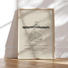 Load image into Gallery viewer, Jesus and the miraculous catch of fish, Throw your net, John 2:16 art print