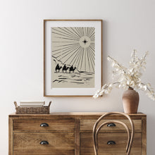 Load image into Gallery viewer, Three Wise Men Christmas Star Wall Art Print – Nativity Art Print 13-207