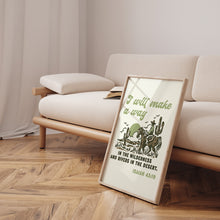 Load image into Gallery viewer, Green I will make a way bible verse Isiah 43:19 art print