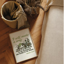 Load image into Gallery viewer, Green I will make a way bible verse Isiah 43:19 art print