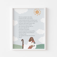 Load image into Gallery viewer, Jesus Psalm 23 illustration art print 07-245