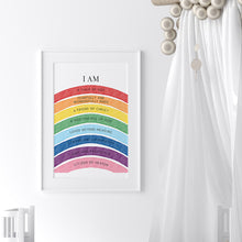 Load image into Gallery viewer, Watercolor colorful Christian kids affirmation art print 07-26413