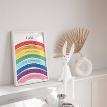 Load image into Gallery viewer, Watercolor colorful Christian kids affirmation art print 07-26413