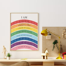 Load image into Gallery viewer, Watercolor colorful Christian kids affirmation art print 07-26413