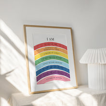 Load image into Gallery viewer, Watercolor colorful Christian kids affirmation art print 07-26413