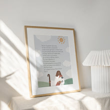 Load image into Gallery viewer, Jesus Psalm 23 illustration art print 07-245