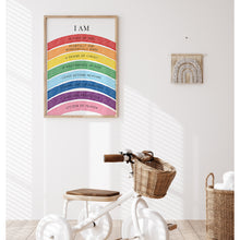 Load image into Gallery viewer, Watercolor colorful Christian kids affirmation art print 07-26413