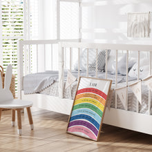 Load image into Gallery viewer, Watercolor colorful Christian kids affirmation art print 07-26413