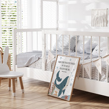 Load image into Gallery viewer, Watercolor Psalm 93:4 whale art print 07-262