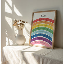 Load image into Gallery viewer, Watercolor colorful Christian kids affirmation art print 07-26413
