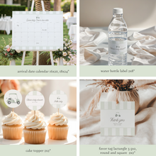 Load image into Gallery viewer, Sage green Editable Golf cart Baby Shower bundle, Custom digital baby shower invitation template, Classic minimal design 0206