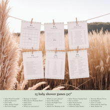 Load image into Gallery viewer, Sage green Editable Golf cart Baby Shower bundle, Custom digital baby shower invitation template, Classic minimal design 0206