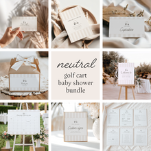 Load image into Gallery viewer, Neutral Editable Golf cart Baby Shower bundle 0207