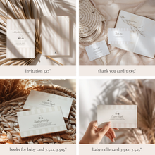 Load image into Gallery viewer, Editable Neutral Golf cart Baby Shower invitation mini set 0207