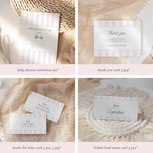 Load image into Gallery viewer, Pink Corjl Editable Golf cart Baby Shower bundle 0208