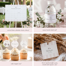 Load image into Gallery viewer, Pink Corjl Editable Golf cart Baby Shower bundle 0208