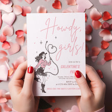 Load image into Gallery viewer, 08012 Cowgirl Valentines Girls Night Out Party Invite, editable template, digital download