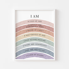 Load image into Gallery viewer, Watercolor boho pastel Christian kids affirmation art print 07-26413
