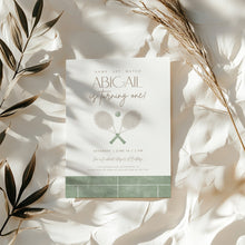 Load image into Gallery viewer, 0312 tennis birthday invitation template