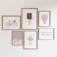 Load image into Gallery viewer, Pink boys Christian kids bible verse set of 6 gallery art prints 07-24702