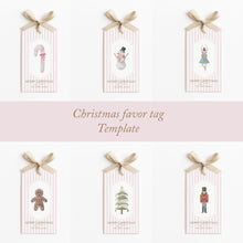 Load image into Gallery viewer, 2027 Nutcracker Christmas Favor Tags | Holiday Gift Tag Template | Printable Party Tags | Ballet Christmas Decor