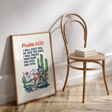 Load image into Gallery viewer, Psalm 145:1 Western cow boy bible verse art print
