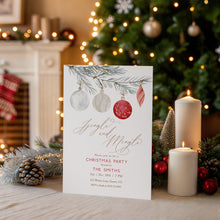 Load image into Gallery viewer, 2033 Jingle & Mingle Winter Holiday Christmas Party Invite, Editable Template, Digital Download