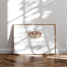 Load image into Gallery viewer, Watercolor blue crown I am an son of God 07-254