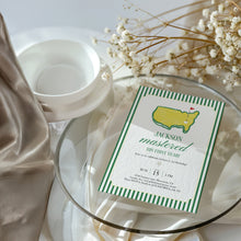 Load image into Gallery viewer, 0311 green golf masters birthday invitation 2 template