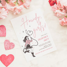 Load image into Gallery viewer, 08012 Cowgirl Valentines Girls Night Out Party Invite, editable template, digital download