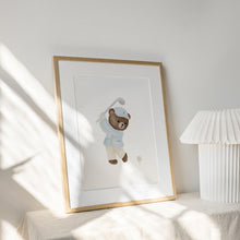 Load image into Gallery viewer, Sports teddy bear art print ( Choose your print ) 07-340