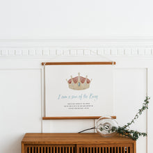 Load image into Gallery viewer, Watercolor blue crown I am an son of God 07-254